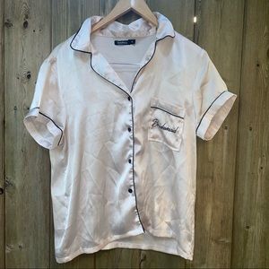 🌹4/16🌹Boohoo silky bridesmaids pyjama top